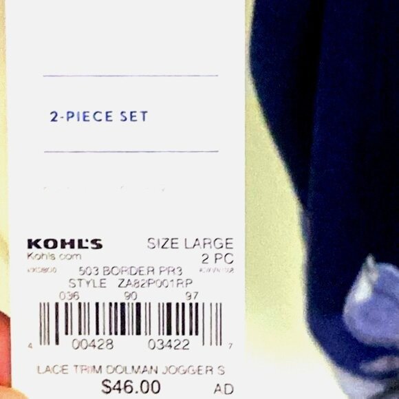 Apt 9 Intimates LG Blue Floral V Neck Tunic Top Lounge Glam Relaxed Boho Drape - Picture 6 of 11